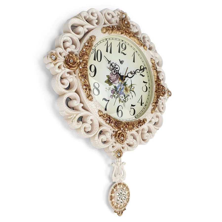 Victory Brynna Pendulum Wall Clock Cream 42cm CSS 248 1